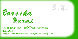 borsika merai business card